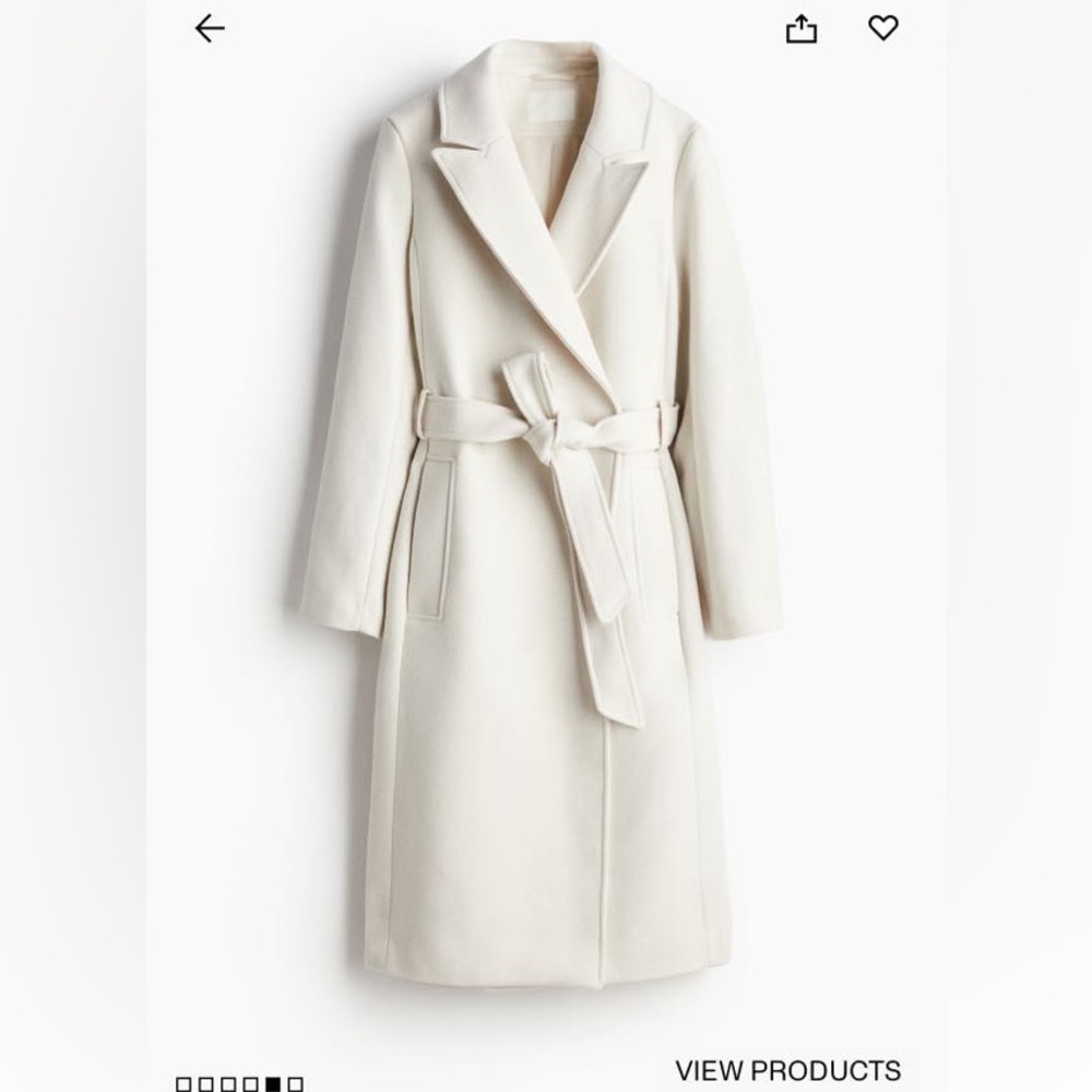 H&M Beige Coat M